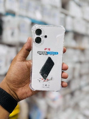 Picture of For Apple I Phone 16 Silicone Airbag cover Shockproof Transparent Protective Clear Back Cover TPU Case