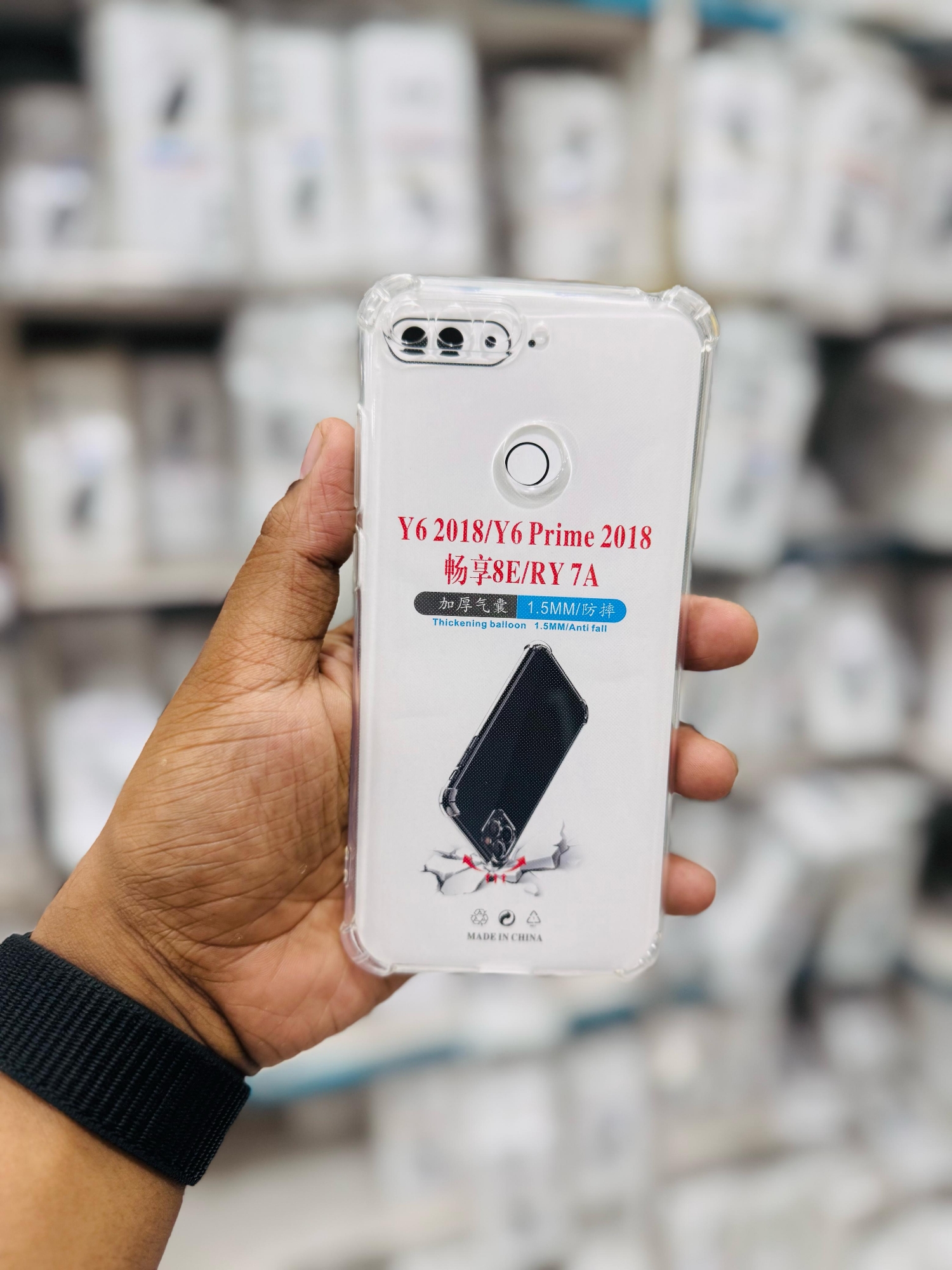 Picture of For Huawei Y6 2018 / Y6 Prime 2018 / 8E / Honnor 7A Silicone Airbag cover Shockproof Transparent Protective Clear Back Cover TPU Case