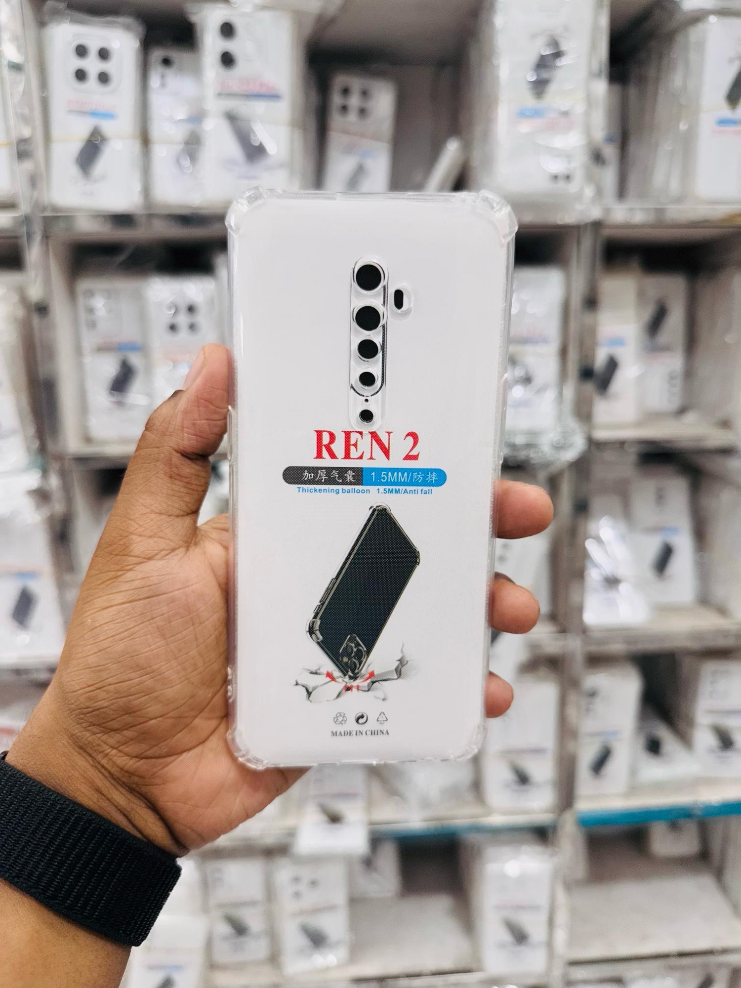 Picture of For Oppo Reno 2 Silicone Airbag cover Shockproof Transparent Protective Clear Back Cover TPU Case