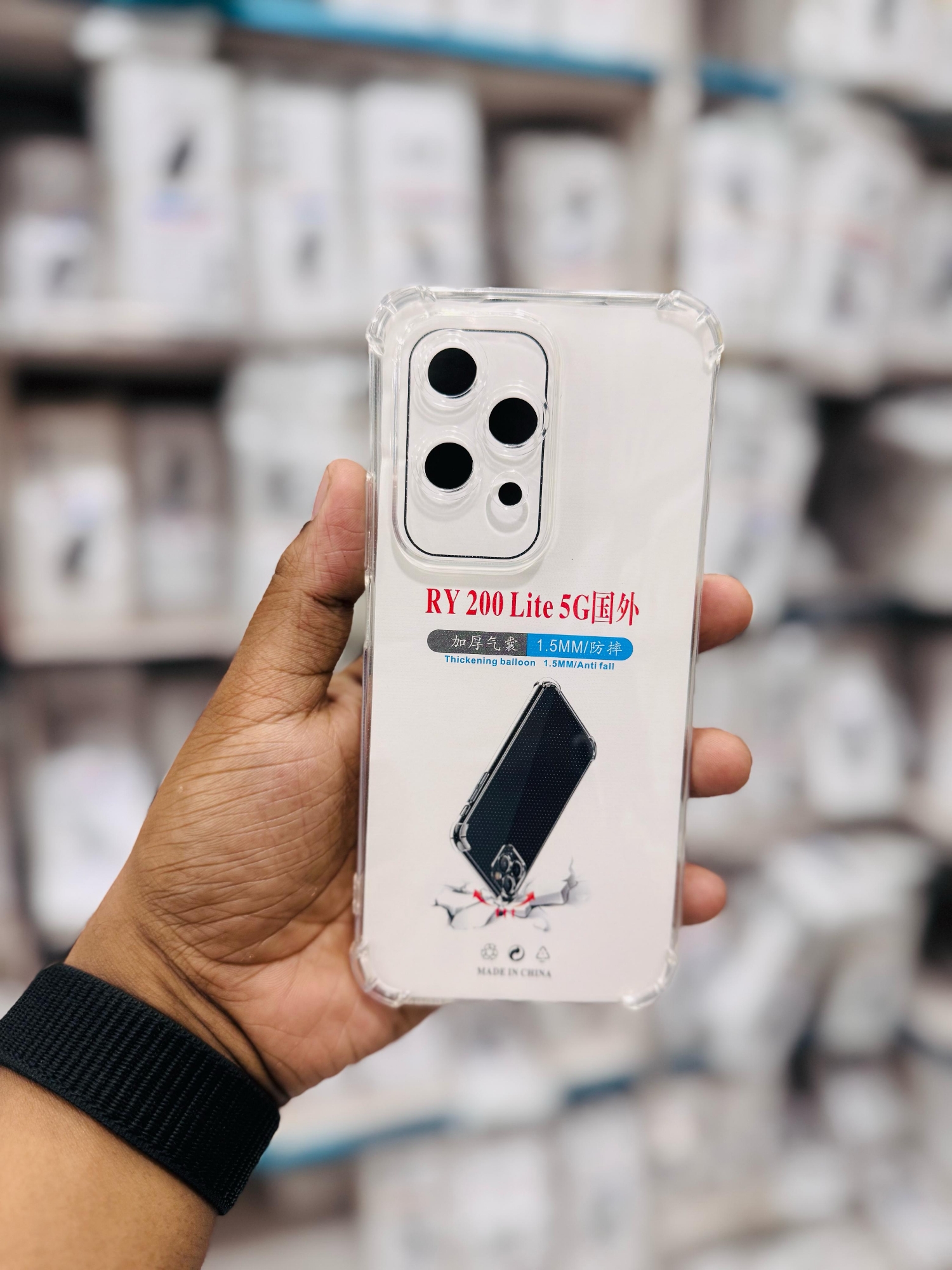 Picture of For Huawei Honnor 200 Lite 5G Silicone Airbag cover Shockproof Transparent Protective Clear Back Cover TPU Case