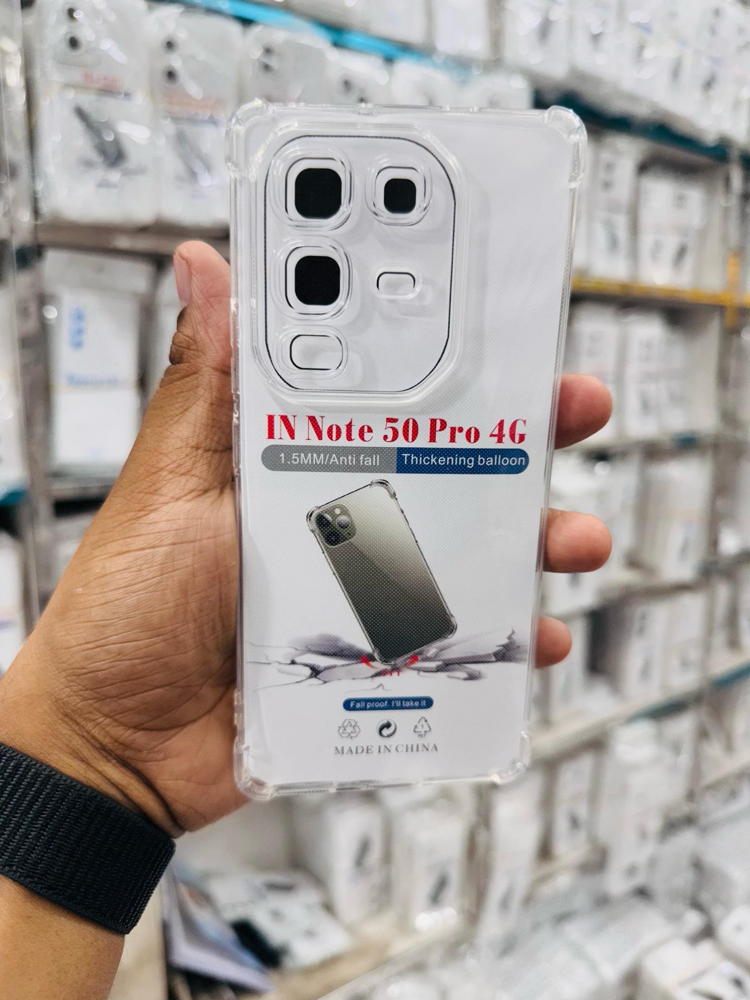 Picture of For Infinix Note 50 Pro 4G Silicone Airbag cover Shockproof Transparent Protective Clear Back Cover TPU Case