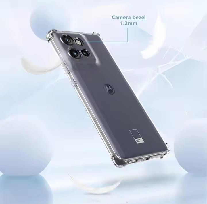 Picture of For Motorola Edge 60 / 60 Fusion  Silicone Airbag cover Shockproof Transparent Protective Clear Back Cover TPU Case