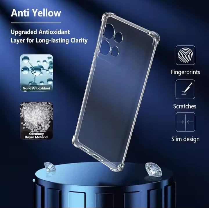 Picture of For Motorola Edge 60 / 60 Fusion  Silicone Airbag cover Shockproof Transparent Protective Clear Back Cover TPU Case