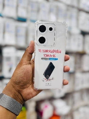 Picture of For Vivo Y100 5G / Y200 Pro 5G  Silicone Airbag cover Shockproof Transparent Protective Clear Back Cover TPU Case