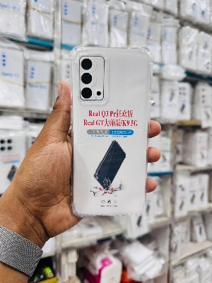 Picture of For Realme Q3 Pro / Realme GT / K9 5G Silicone Airbag cover Shockproof Transparent Protective Clear Back Cover TPU Case