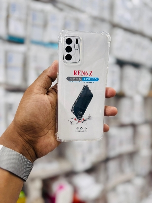 Picture of For Oppo Reno 6Z  Silicone Airbag cover Shockproof Transparent Protective Clear Back Cover TPU Case