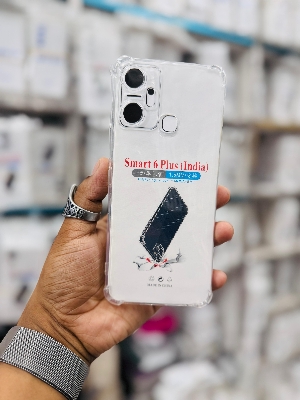 Picture of For Infinix Smart 6 Plus + (indian)  Silicone Airbag cover Shockproof Transparent Protective Clear Back Cover TPU Case