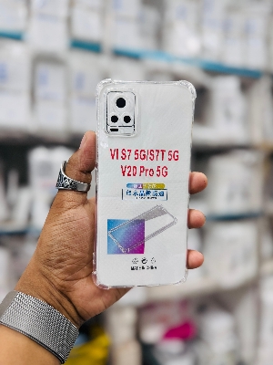 Picture of For Vivo S7 / S7T / V20 Pro 5G  Silicone Airbag cover Shockproof Transparent Protective Clear Back Cover TPU Case