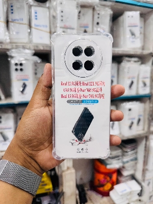 Picture of For Realme 12 5G / 12X 5G / C65 5G / Narzo N65 5G / Narzo 70X 5G / Realme 13 5G Silicone Airbag cover Shockproof Transparent Protective Clear Back Cover TPU Case