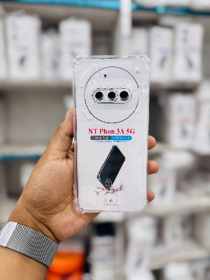 Picture of For Nothing Phone 3A 5G  Silicone Airbag cover Shockproof Transparent Protective Clear Back Cover TPU Case