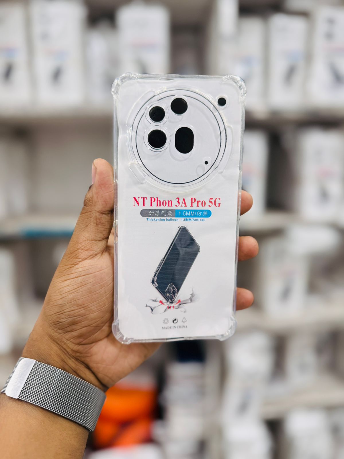 Picture of For Nothing Phone 3A Pro 5G  Silicone Airbag cover Shockproof Transparent Protective Clear Back Cover TPU Case