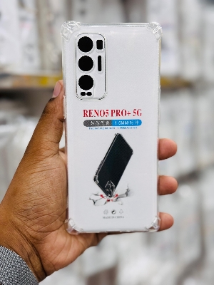 Picture of For Oppo Reno 5 Pro Plus + 5G  Silicone Airbag cover Shockproof Transparent Protective Clear Back Cover TPU Case