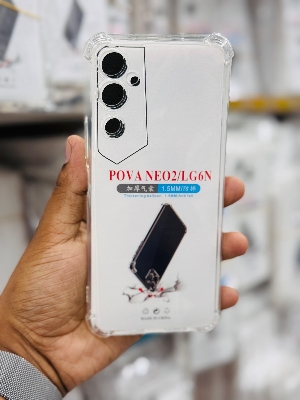 Picture of For Tecno pova Neo 2 / LG6N Silicone Airbag cover Shockproof Transparent Protective Clear Back Cover TPU Case