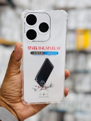 Picture of For Tecno Spark 10 4G / Spark 10C  Silicone Airbag cover Shockproof Transparent Protective Clear Back Cover TPU Case