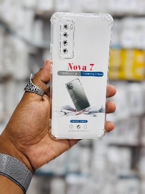 Picture of For Huawei Nova 7  Silicone Airbag cover Shockproof Transparent Protective Clear Back Cover TPU Case