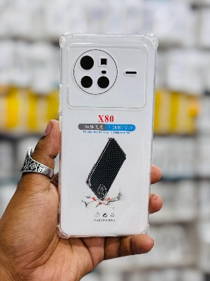 Picture of For Vivo X80 Silicone Airbag cover Shockproof Transparent Protective Clear Back Cover TPU Case