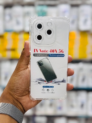 Picture of For Infinix Note 40X 5G Silicone Airbag cover Shockproof Transparent Protective Clear Back Cover TPU Case