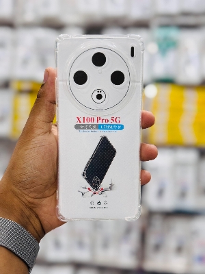 Picture of For Vivo X100 Pro 5G  Silicone Airbag cover Shockproof Transparent Protective Clear Back Cover TPU Case