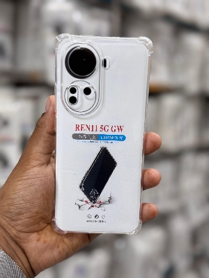 Picture of For Oppo Reno 11 5G Global  Silicone Airbag cover Shockproof Transparent Protective Clear Back Cover TPU Case