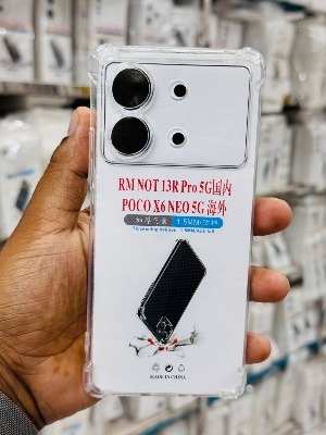 Picture of For Xiaomi Redmi Note 13R Pro 5G / Poco X6 Neo 5G  Silicone Airbag cover Shockproof Transparent Protective Clear Back Cover TPU Case