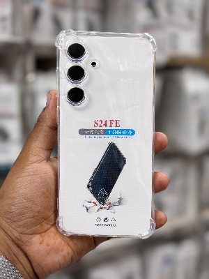 Picture of For Samsung Galaxy S24 FE  Silicone Airbag cover Shockproof Transparent Protective Clear Back Cover TPU Case