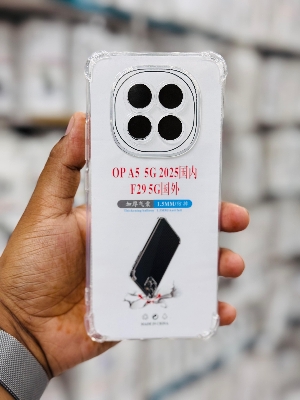 Picture of For Oppo A5 5G 2025 / F29 5G  Silicone Airbag cover Shockproof Transparent Protective Clear Back Cover TPU Case