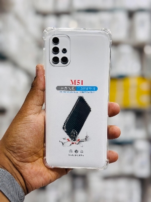 Picture of For Samsung Galaxy M51 Silicone Airbag cover Shockproof Transparent Protective Clear Back Cover TPU Case