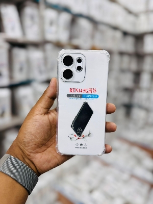 Picture of For Oppo Reno 14 5G Silicone Airbag cover Shockproof Transparent Protective Clear Back Cover TPU Case