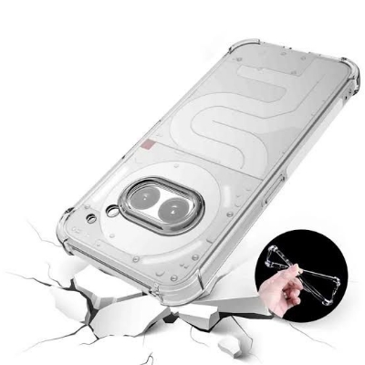 Picture of For Nothing Phone 2A Plus + Silicone Airbag cover Shockproof Transparent Protective Clear Back Cover TPU Case