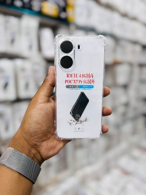 Picture of For Xiaomi Redmi Turbo 4 5G / Poco X7 Pro 5G  Silicone Airbag cover Shockproof Transparent Protective Clear Back Cover TPU Case