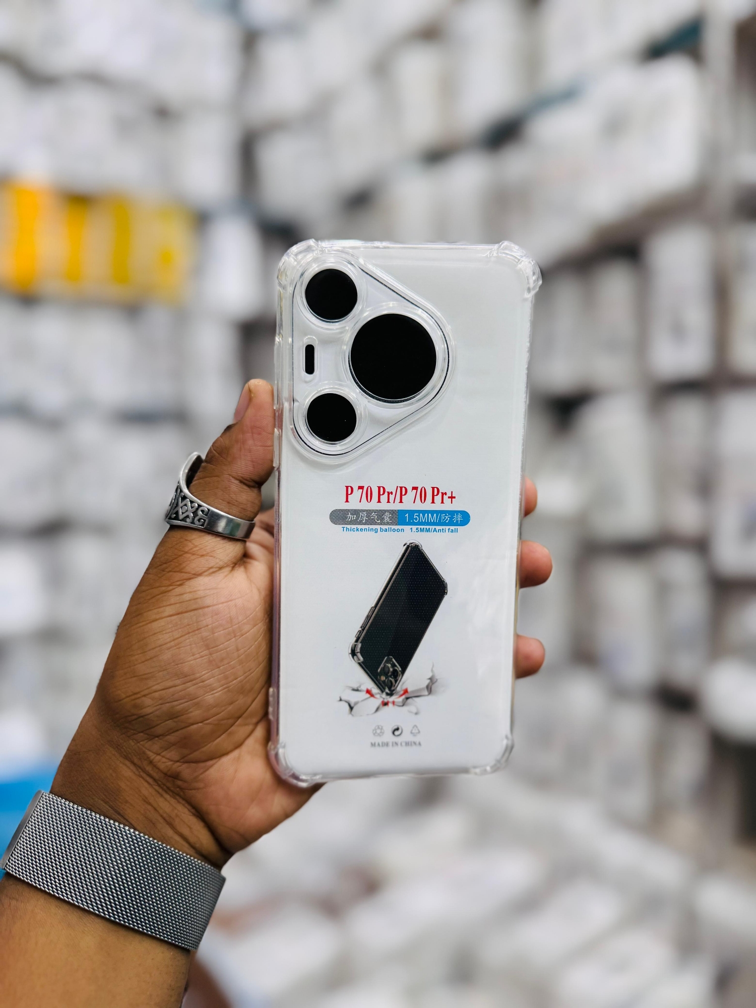 Picture of For Huawei Honnor P 70 Pro / P 70 Pro Plus +  Silicone Airbag cover Shockproof Transparent Protective Clear Back Cover TPU Case