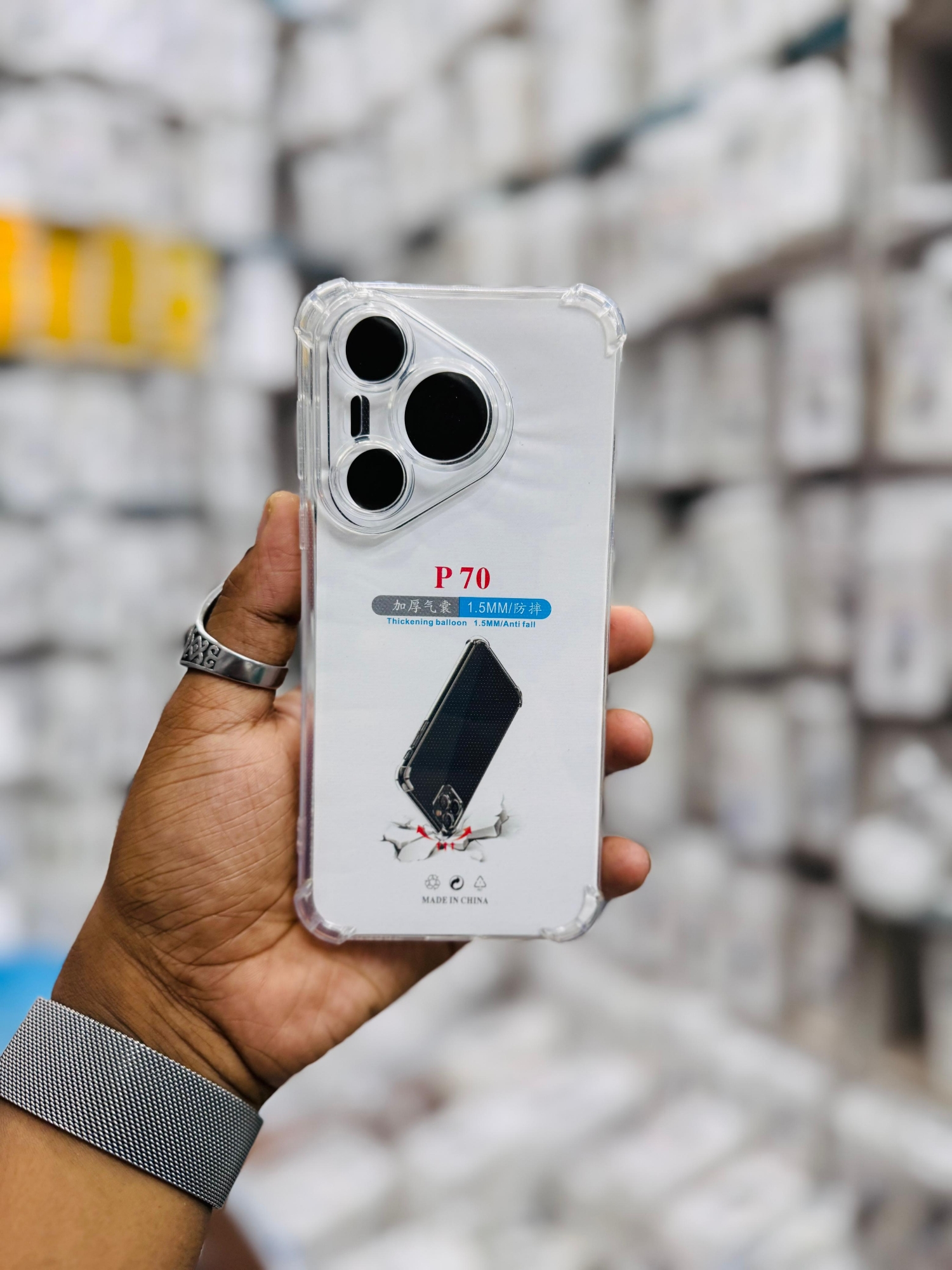 Picture of For  Huawei Honnor P 70  Silicone Airbag cover Shockproof Transparent Protective Clear Back Cover TPU Case