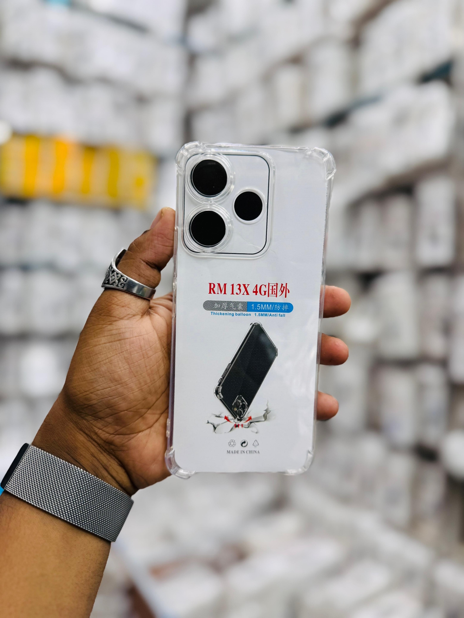 Picture of For Xiaomi Redmi 13X 4G  Silicone Airbag cover Shockproof Transparent Protective Clear Back Cover TPU Case