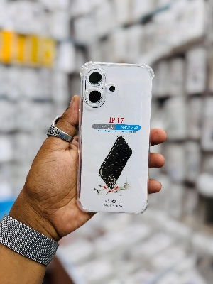 Picture of For Apple I Phone 17  Silicone Airbag cover Shockproof Transparent Protective Clear Back Cover TPU Case