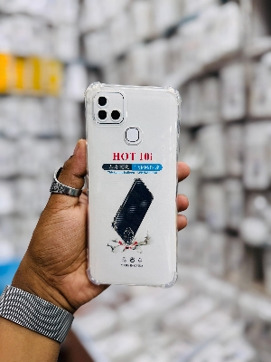 Picture of For Infinix Hot 10i Silicone Airbag cover Shockproof Transparent Protective Clear Back Cover TPU Case