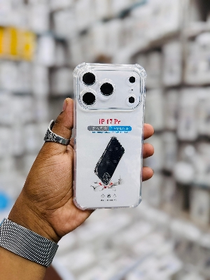 Picture of For Apple I Phone 17 Pro Silicone Airbag cover Shockproof Transparent Protective Clear Back Cover TPU Case