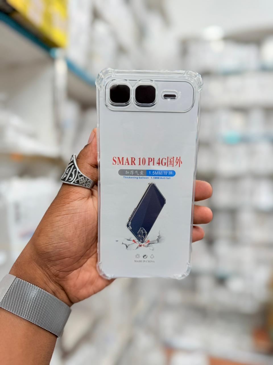 Picture of For  Infinix Smart 10 Plus 4G   Silicone Airbag cover Shockproof Transparent Protective Clear Back Cover TPU Case