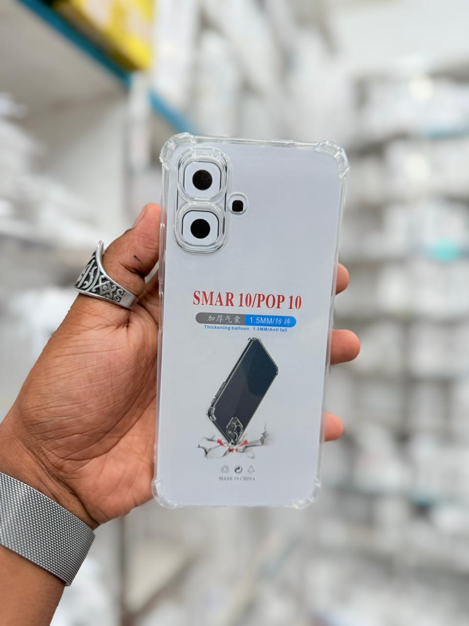 Picture of For  Infinix Smart 10 / Tceno Pop 10 / Spark Go 2  Silicone Airbag cover Shockproof Transparent Protective Clear Back Cover TPU Case