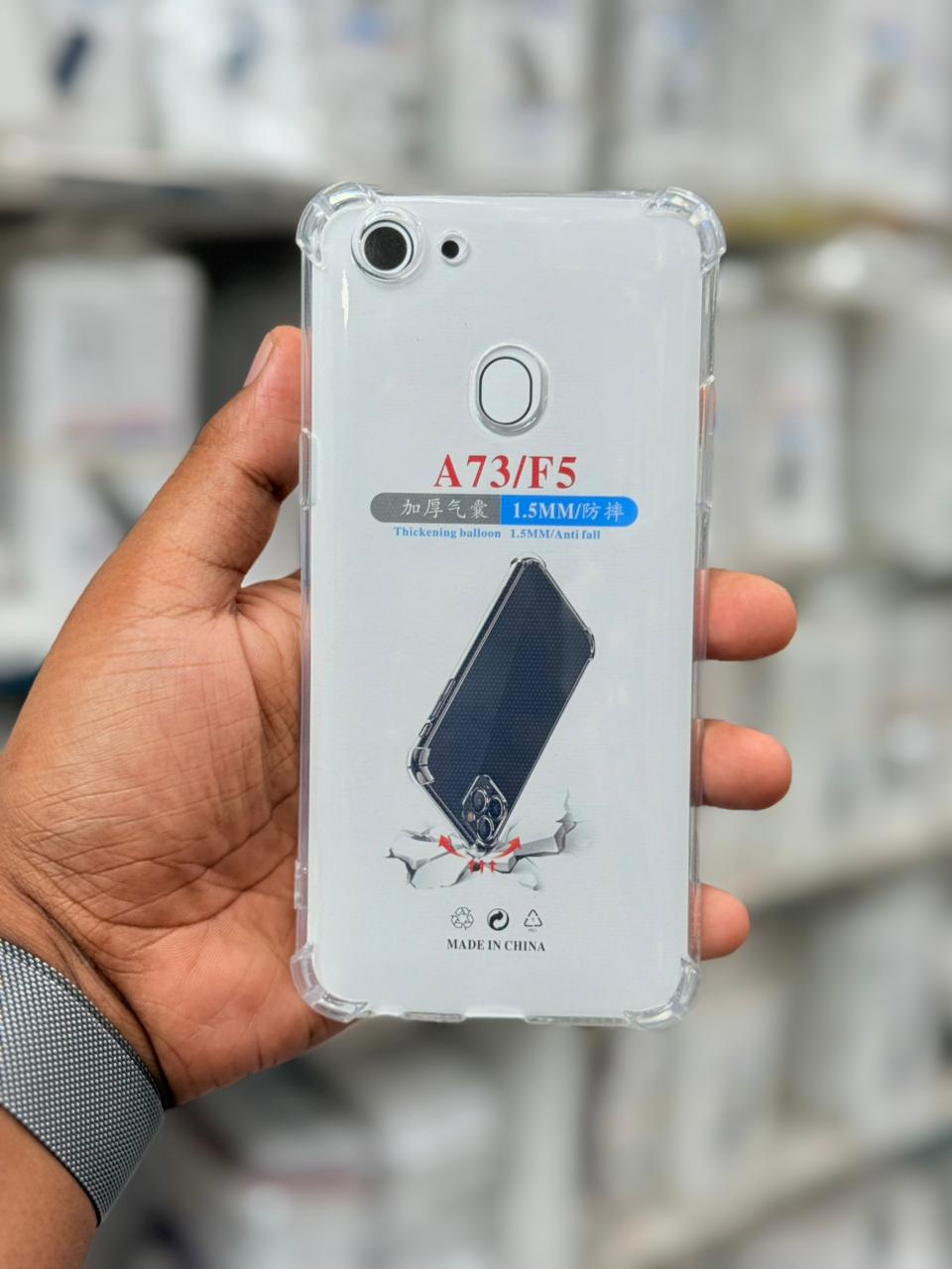 Picture of For Oppo A73 / F5  Silicone Airbag cover Shockproof Transparent Protective Clear Back Cover TPU Case