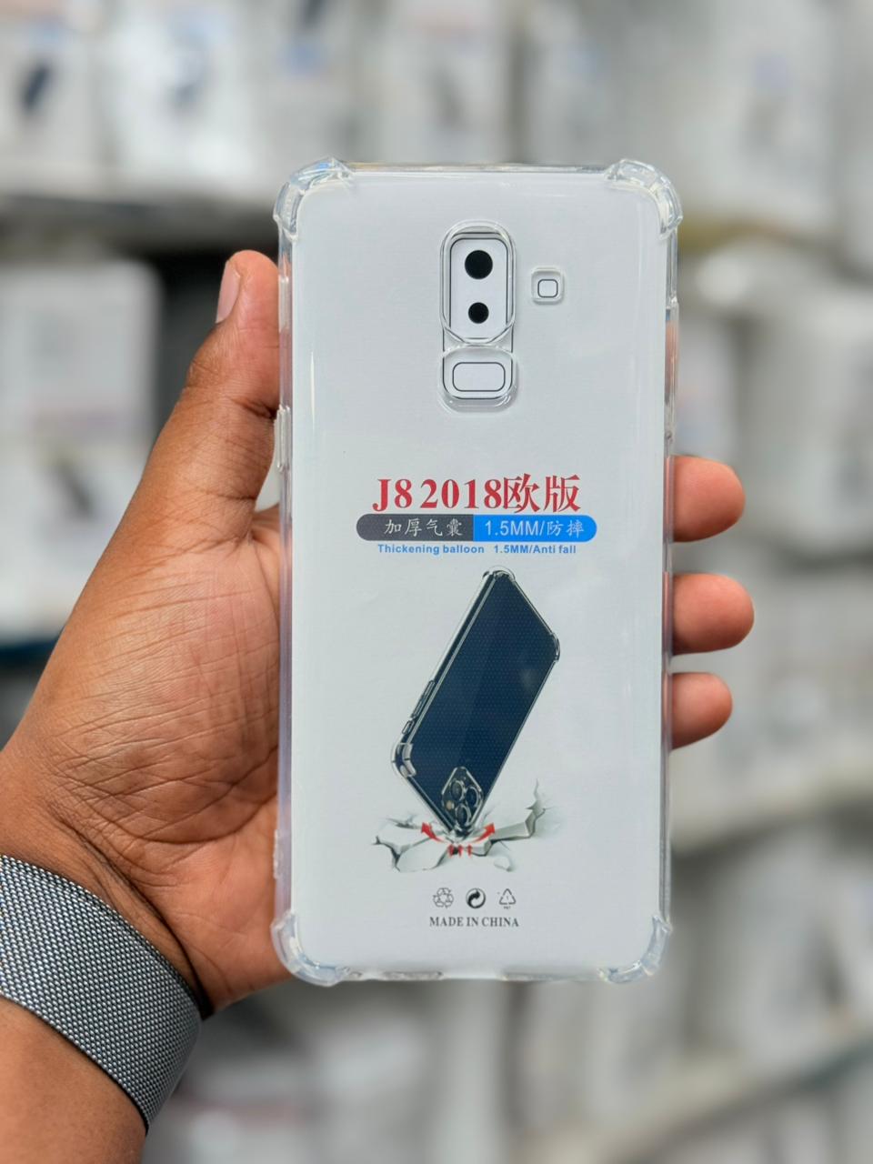 Picture of For Samsung Galaxy J8 2018 Silicone Airbag cover Shockproof Transparent Protective Clear Back Cover TPU Case