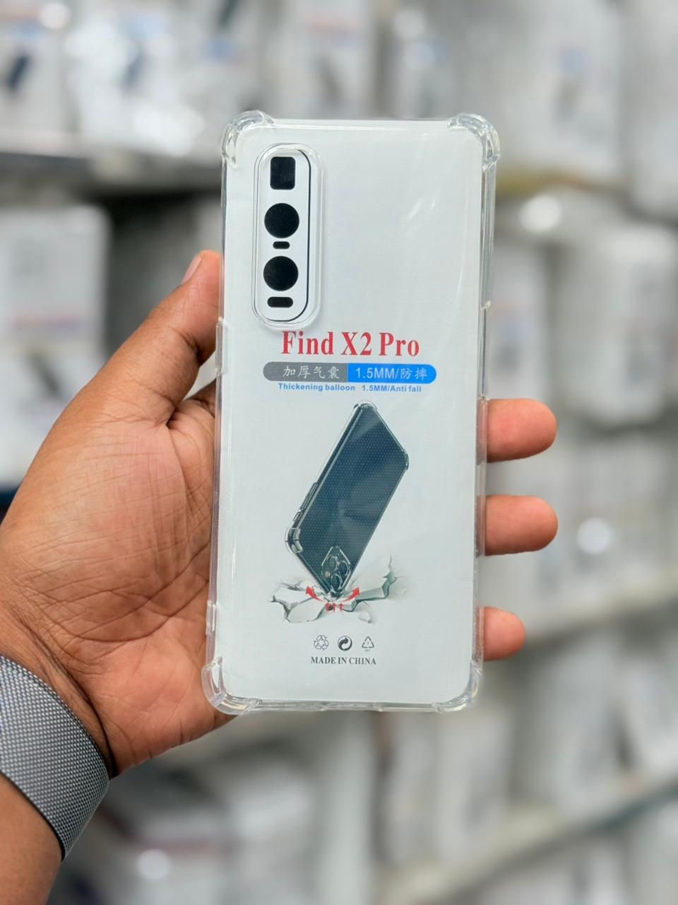 Picture of For Oppo Find X2 Pro  Silicone Airbag cover Shockproof Transparent Protective Clear Back Cover TPU Case