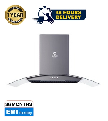 Picture of Gazi Smiss Kitchen Hood - EG-520B6 with 3 Speeds Push switch and top front glass 900mm
