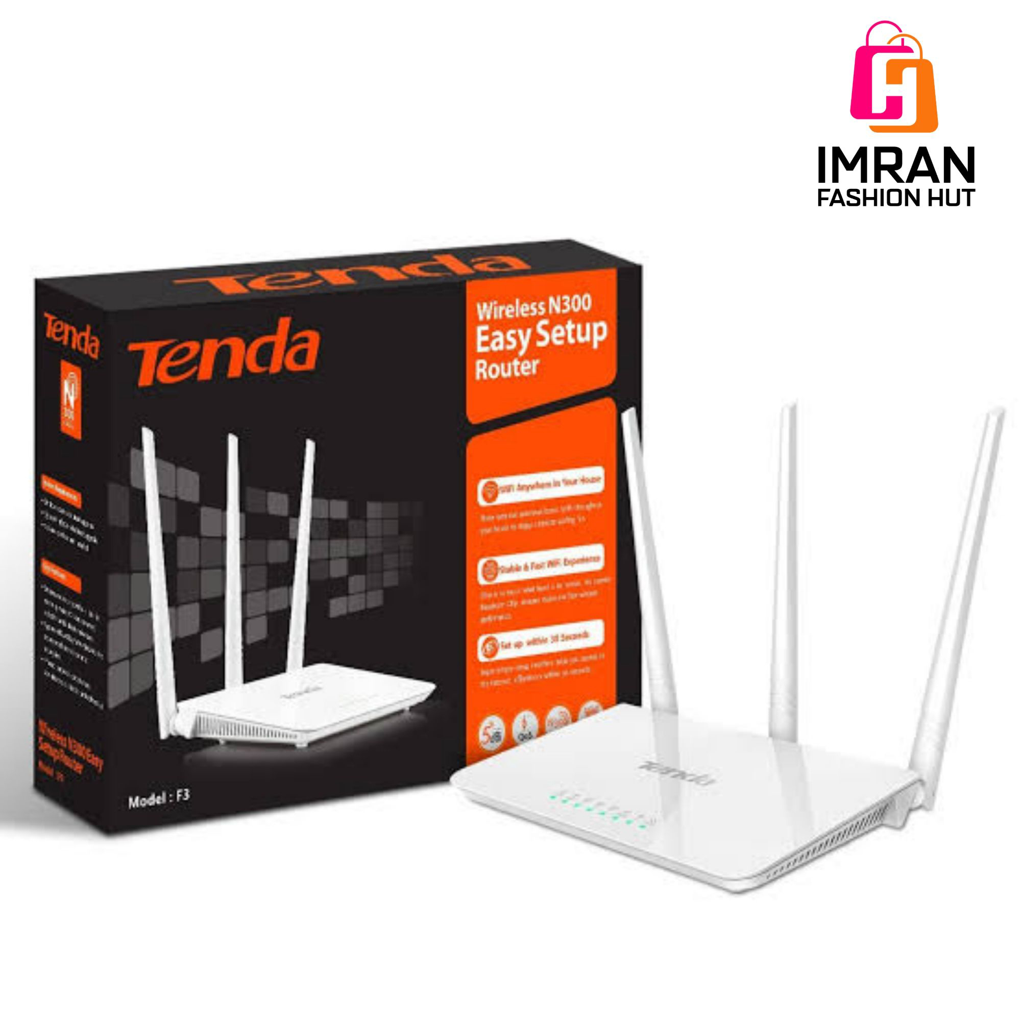 Picture of WIFI Router Tenda F3 router 300Mbps 3 Antenna 4 Port
