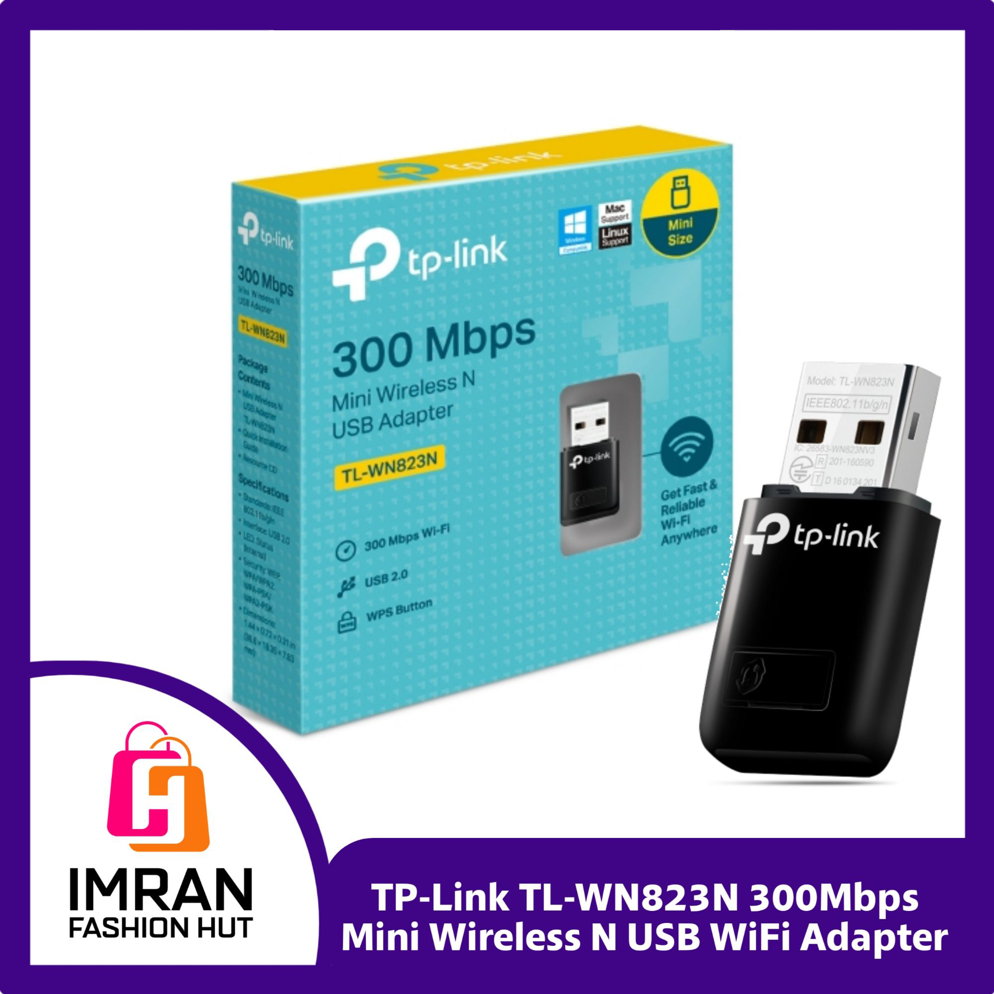 Picture of TP-Link TL-WN823N 300Mbps Mini Wireless N USB WiFi Adapter