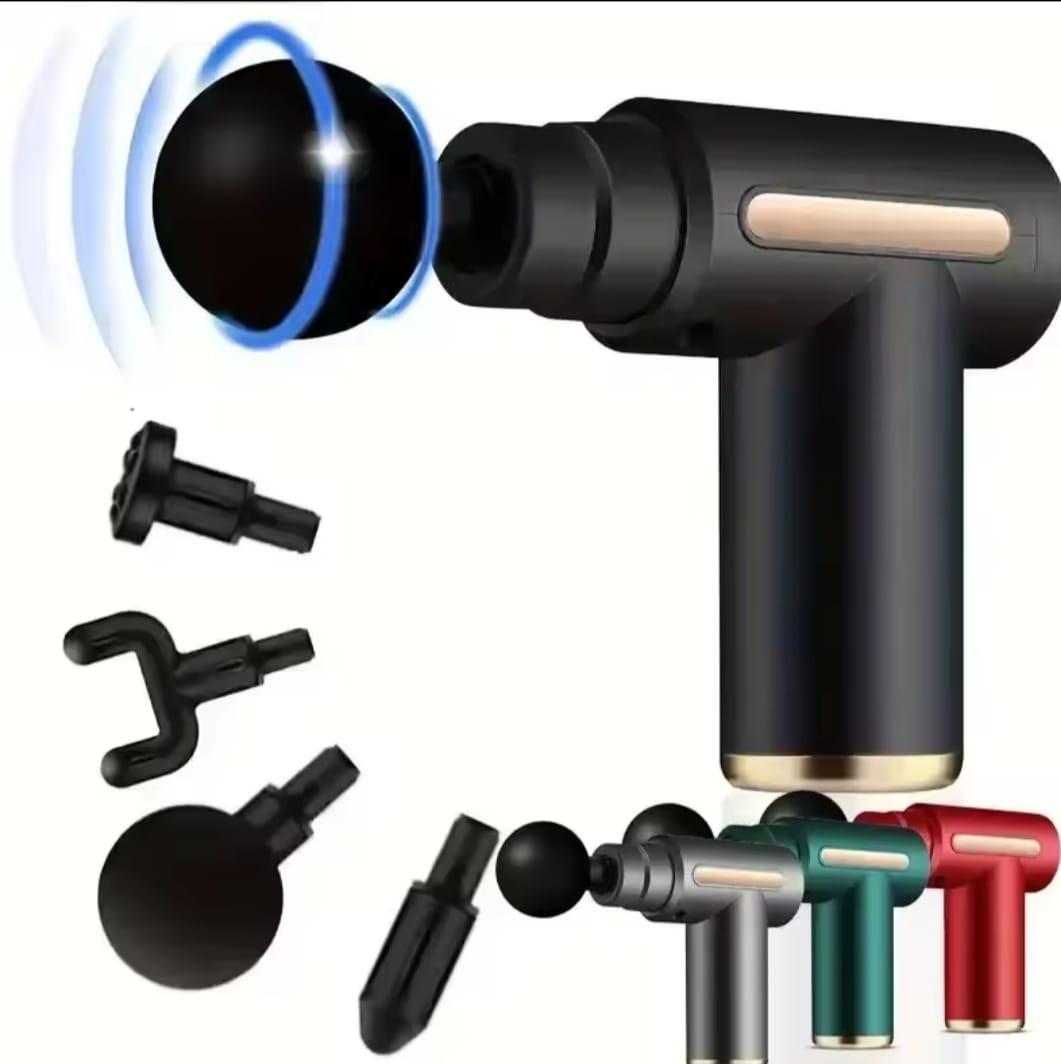 Picture of Mini LED Percussion Massage Gun - USB Deep Tissue Therapy for Neck Back & Body Portable Muscle Recovery Tool with 3 Speeds - copy