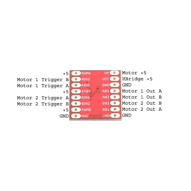 Picture of TB6612FNG Dual DC Stepper Motor Drivers Module Controller Board TB6612FNG Motor Driver Circuit Adapters