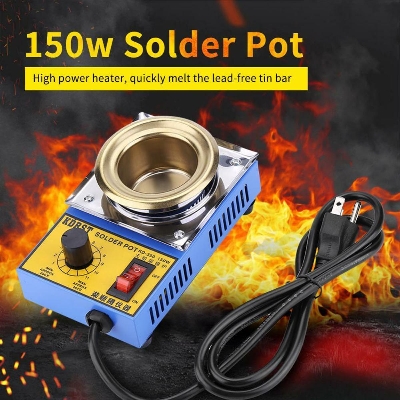 Picture of 150 Watt Solder Pot AC 220V 150W Soldering Desoldering Bath Tita-nium Plate Melting Plate 200-480C Degree Celsius 150Watt Hot Solder Pot Tin Melting Fur-nace Hot Solders Pot
