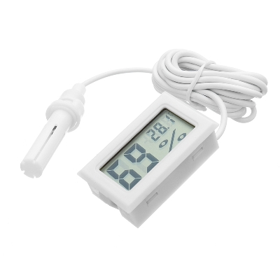 Picture of Digital LCD Display With Temperature Humidity Meter Gauge Thermometer Hygrometer Temperature Sensor Outdoor 1.5M Length Cable Sensor Probe Humidity Temperature Meter