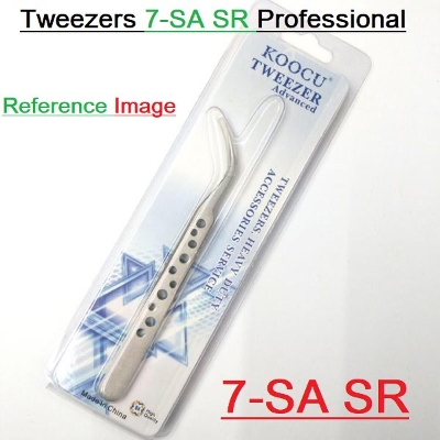 Picture of 7-SA SR Tweezer Professional Curved Tweezer 7-SA SR Hole Tweezers Curve Professional Tweezers Stainless Steel Tweezer Hand Tools