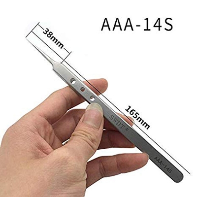 Picture of AAA-14S Tweezer Professional Curved Tweezer AAA-14S Tweezers Straight Tweezers Stainless Steel 170mm Tweezer Hand Tools Mobile Phone Repairing Opening Tools